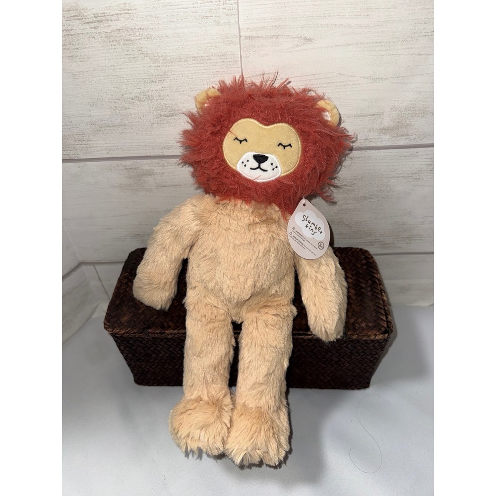Slumberkins Lion Kin Plush Stuffed Animal Tan Rust Mane Emotional Support NWT